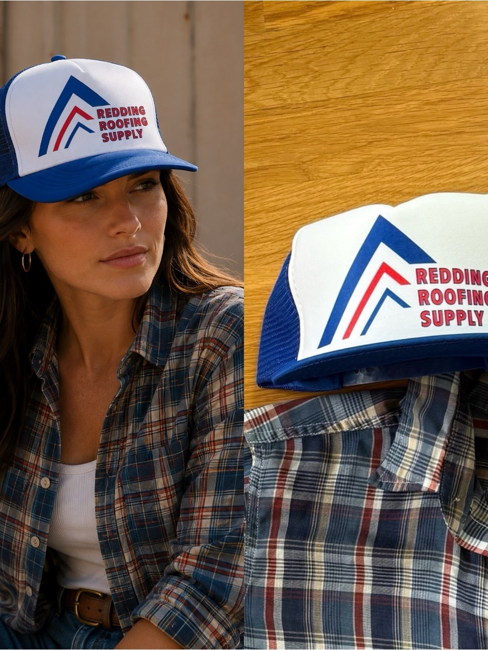 Otto Trucker Hat Snap Back Redding California Red White and Blue - Picture 2 of 7